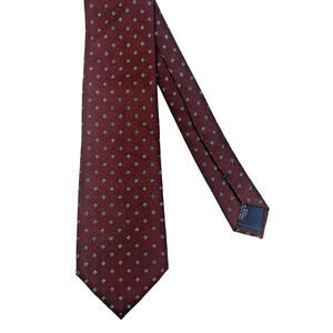 Canali Neck Tie Maroon Red Seta Soie Silk Adjustable Italy Classic Formal Luxury